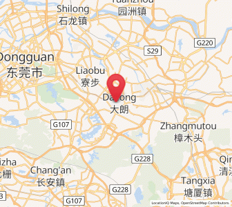 Map of Dalang, Guangdong