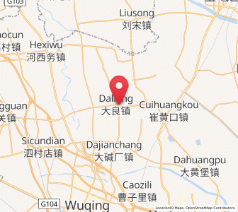 Map of Daliang, Tianjin