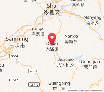 Map of Daluo, Fujian