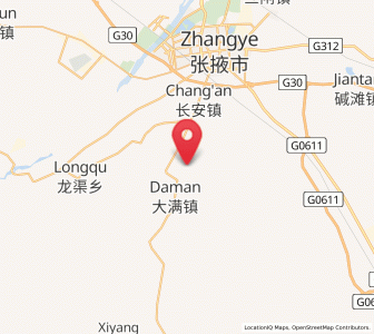 Map of Daman, Gansu