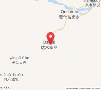Map of Damusi, Xinjiang