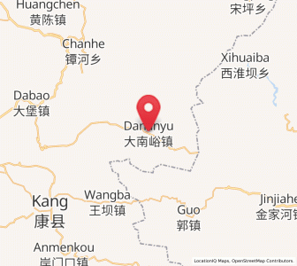 Map of Dananyu, Gansu