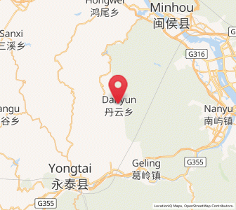 Map of Danyun, Fujian