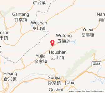 Map of Danzi, Chongqing