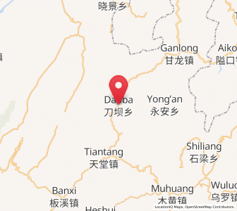 Map of Daoba, Guizhou