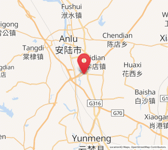Map of Daodian, Hubei