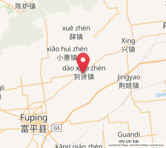 Map of Daoxian, Shaanxi