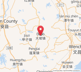 Map of Dapo, Hainan