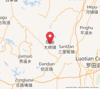 Map of Daqi, Hubei