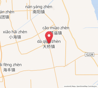 Map of Daqiao, Jiangsu