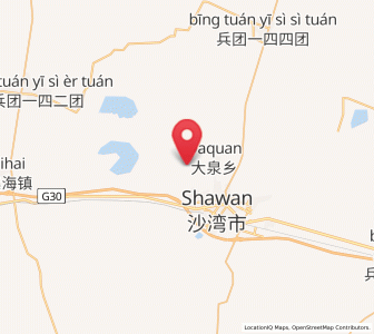 Map of Daquan, Xinjiang