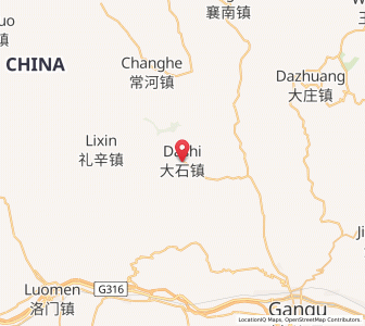 Map of Dashi, Gansu