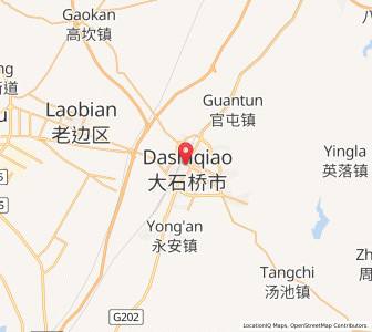 Map of Dashiqiao, Liaoning