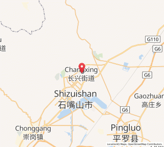 Map of Dawukou, Ningxia Hui Autonomous Region