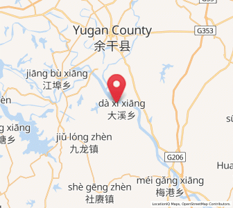 Map of Daxi, Jiangxi