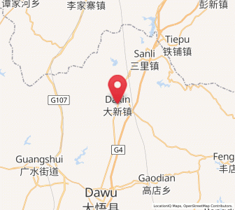 Map of Daxin, Hubei