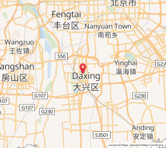 Map of Daxing, Beijing