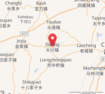 Map of Daxing, Liaoning