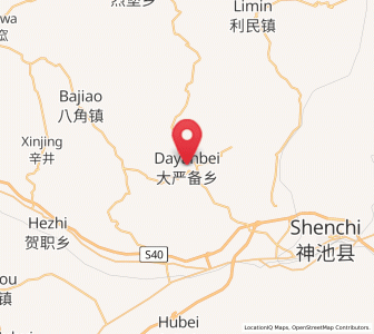 Map of Dayanbei, Shanxi