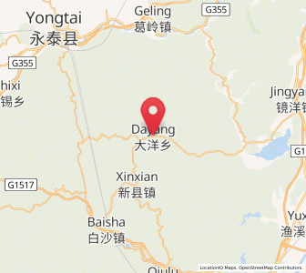 Map of Dayang, Fujian
