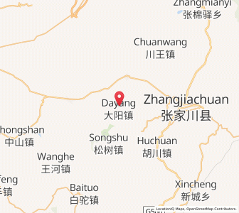 Map of Dayang, Gansu