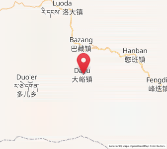 Map of Dayu, Gansu