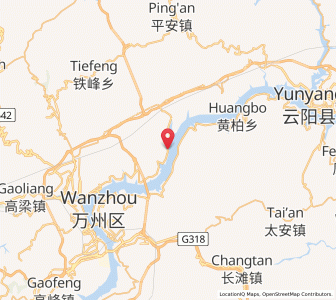 Map of Dazhou, Chongqing