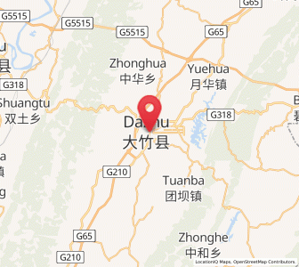 Map of Dazhu, Sichuan