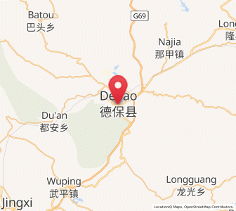Map of Debao, Guangxi