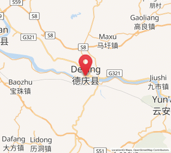 Map of Decheng, Guangdong