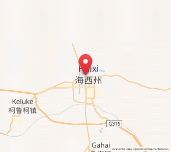 Map of Delingha, Qinghai