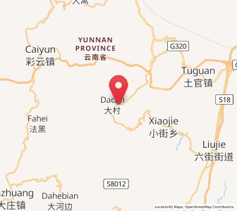Map of Dengzishan, Yunnan