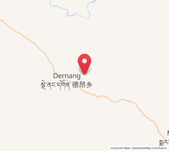 Map of Dêrnang, Qinghai
