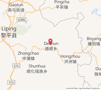 Map of Deshun, Guizhou