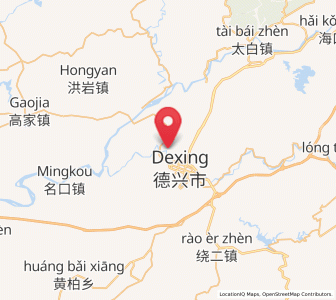 Map of Dexing, Jiangxi