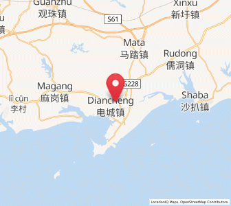Map of Diancheng, Guangdong