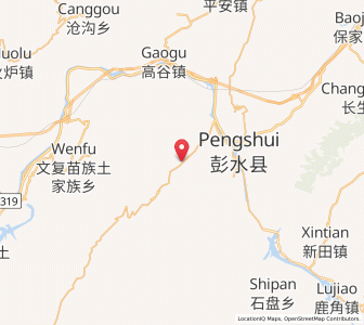 Map of Dianshui, Chongqing