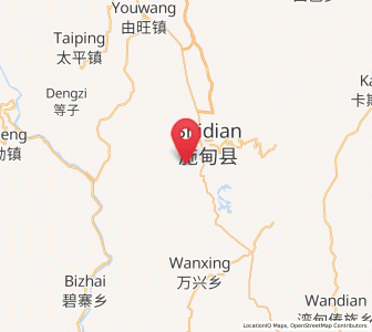 Map of Dianyang, Yunnan