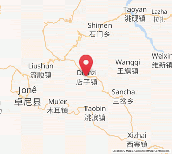 Map of Dianzi, Gansu