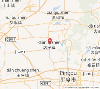 Map of Dianzi, Shandong