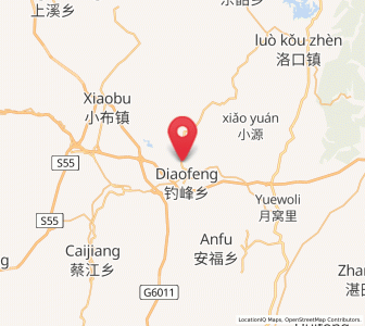 Map of Diaofeng, Jiangxi
