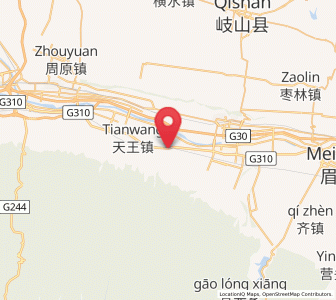 Map of Diaowei, Shaanxi