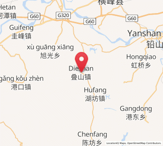 Map of Dieshan, Jiangxi