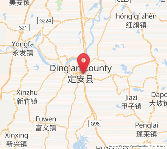 Map of Dingcheng, Hainan