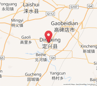 Map of Dingxing, Hebei