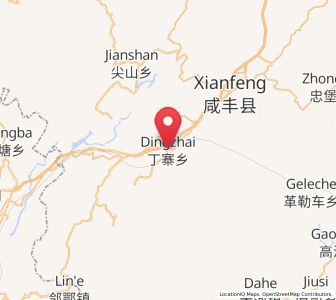 Map of Dingzhai, Hubei