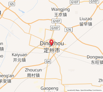 Map of Dingzhou, Hebei