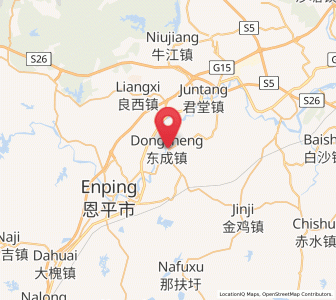 Map of Dongcheng, Guangdong