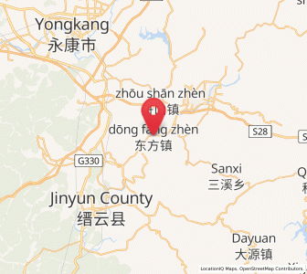 Map of Dongfang, Zhejiang