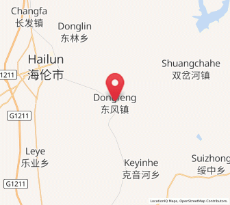 Map of Dongfeng, Heilongjiang